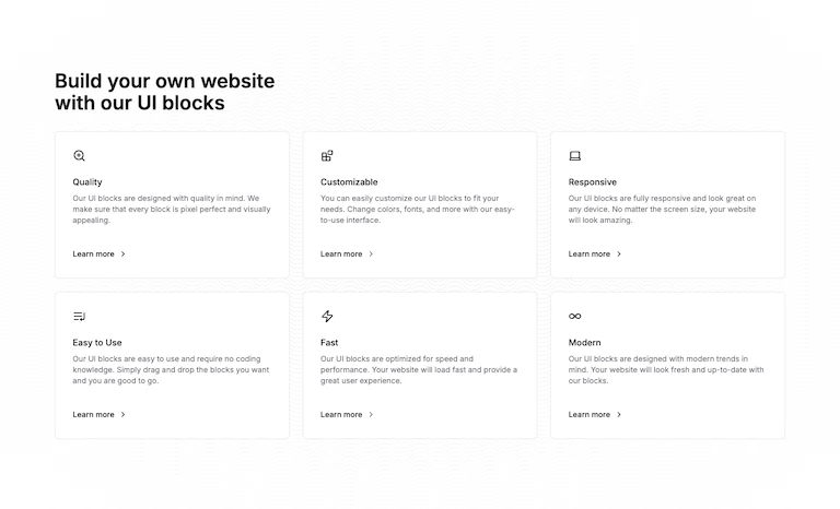 Feature block example