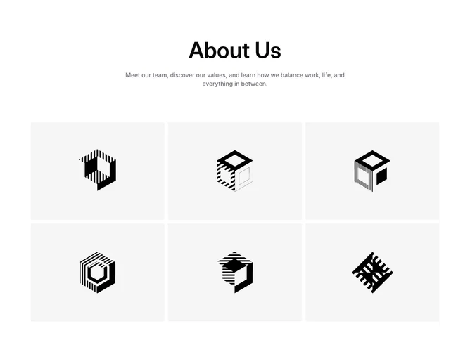 Shadcn About 4 - Vision and Creators with Image Grid