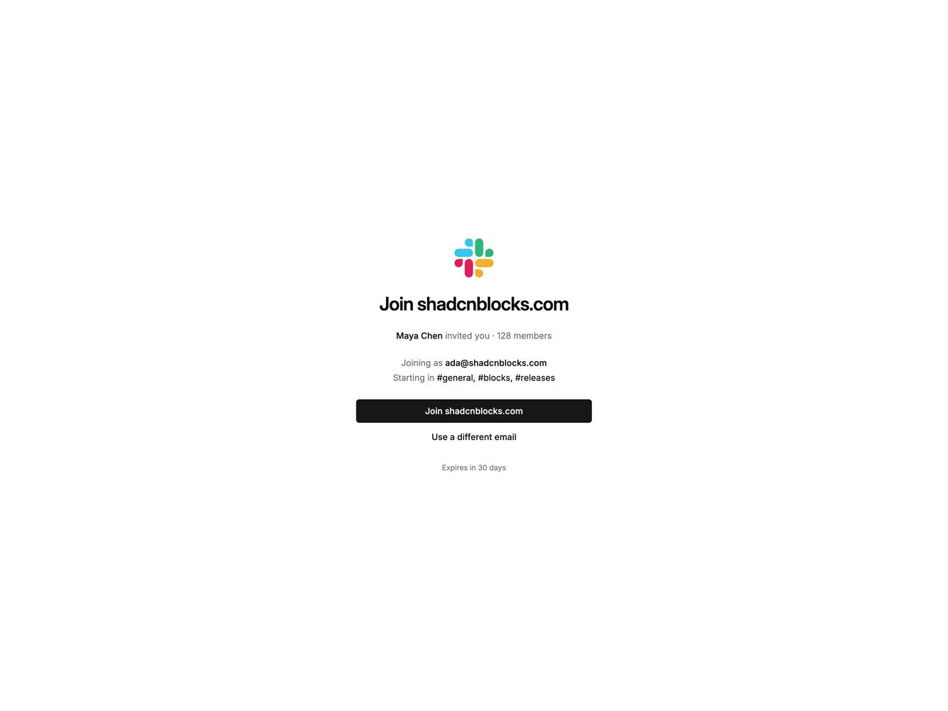 Shadcn Accept Invite 5 block