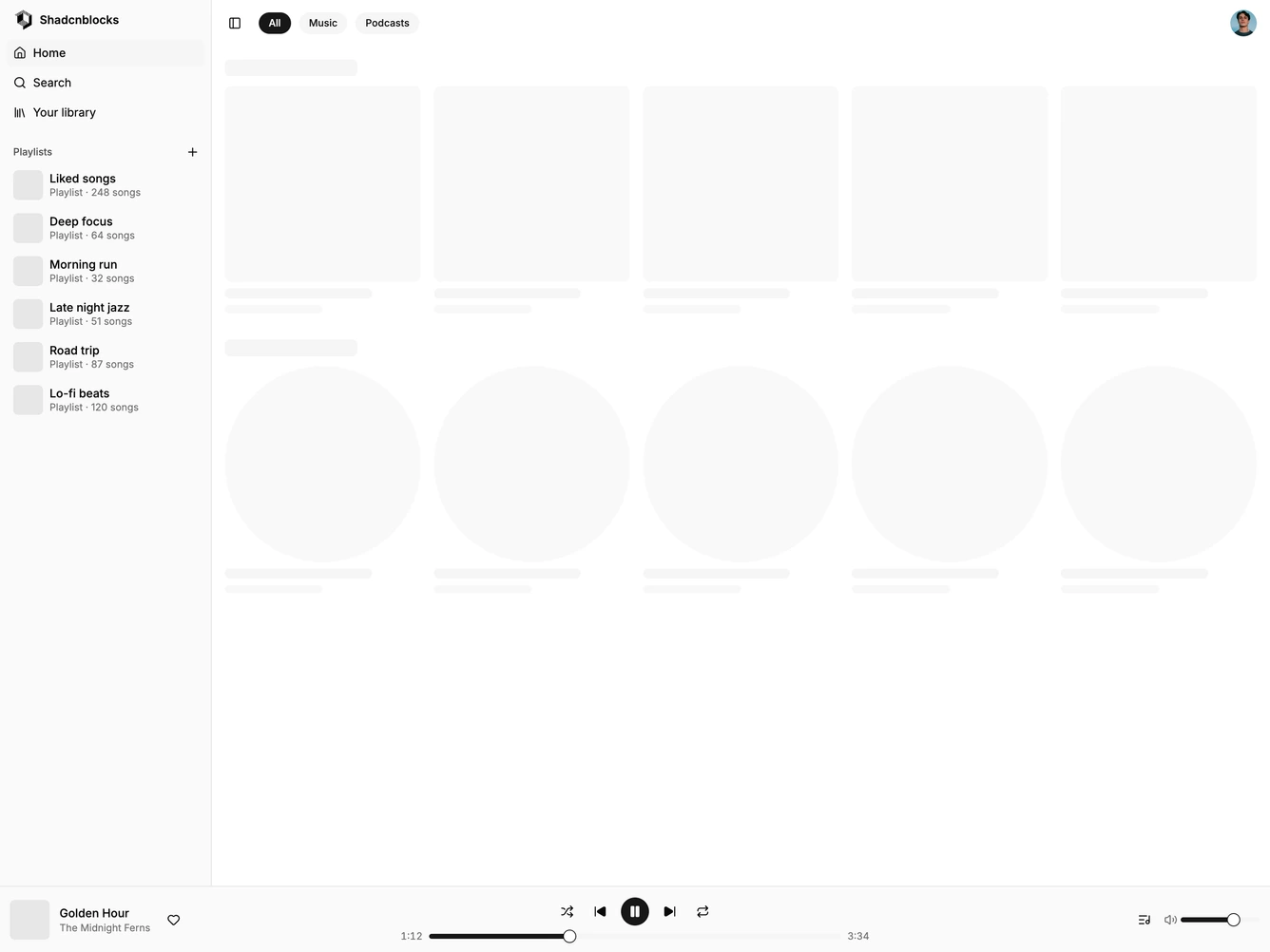 Shadcn Application Shell 27 block