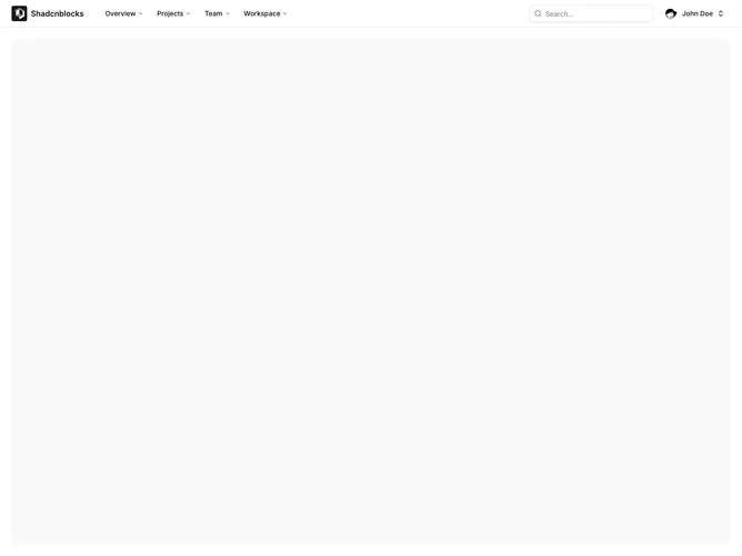 Shadcn Application Shell 3 - Top Navigation Bar Shell