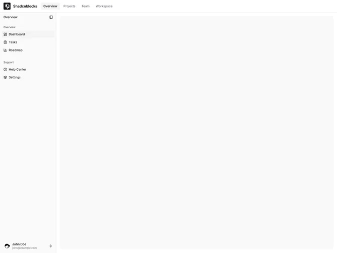 Shadcn Application Shell 5 - Floating Sidebar Shell