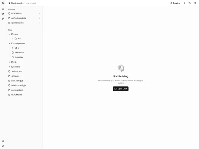 Shadcn Application Shell Blocks