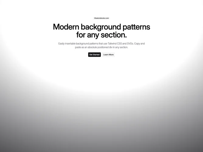 Shadcn Background Pattern 1 - Full-screen radial gradient background pattern