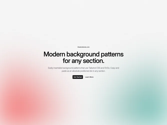 Shadcn Background Pattern 100 - Bottom Blurred Gradient With Noise