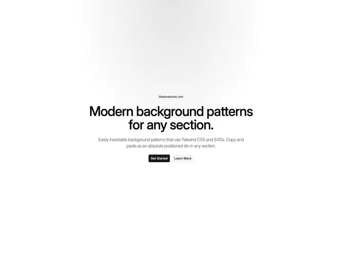 Shadcn Background Pattern 116 - Top Band Dot Grid Background