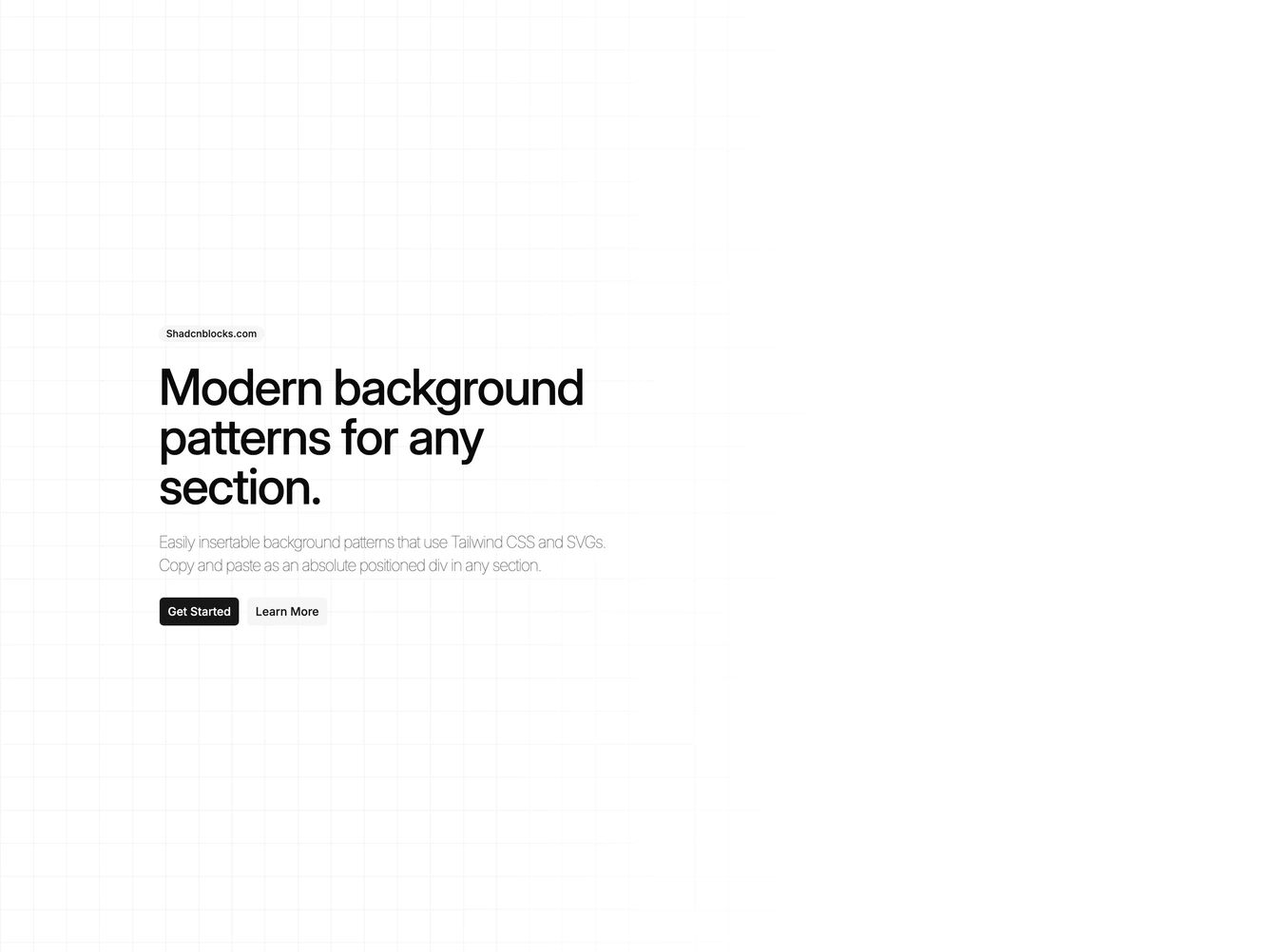 Shadcn Background Pattern 123 block
