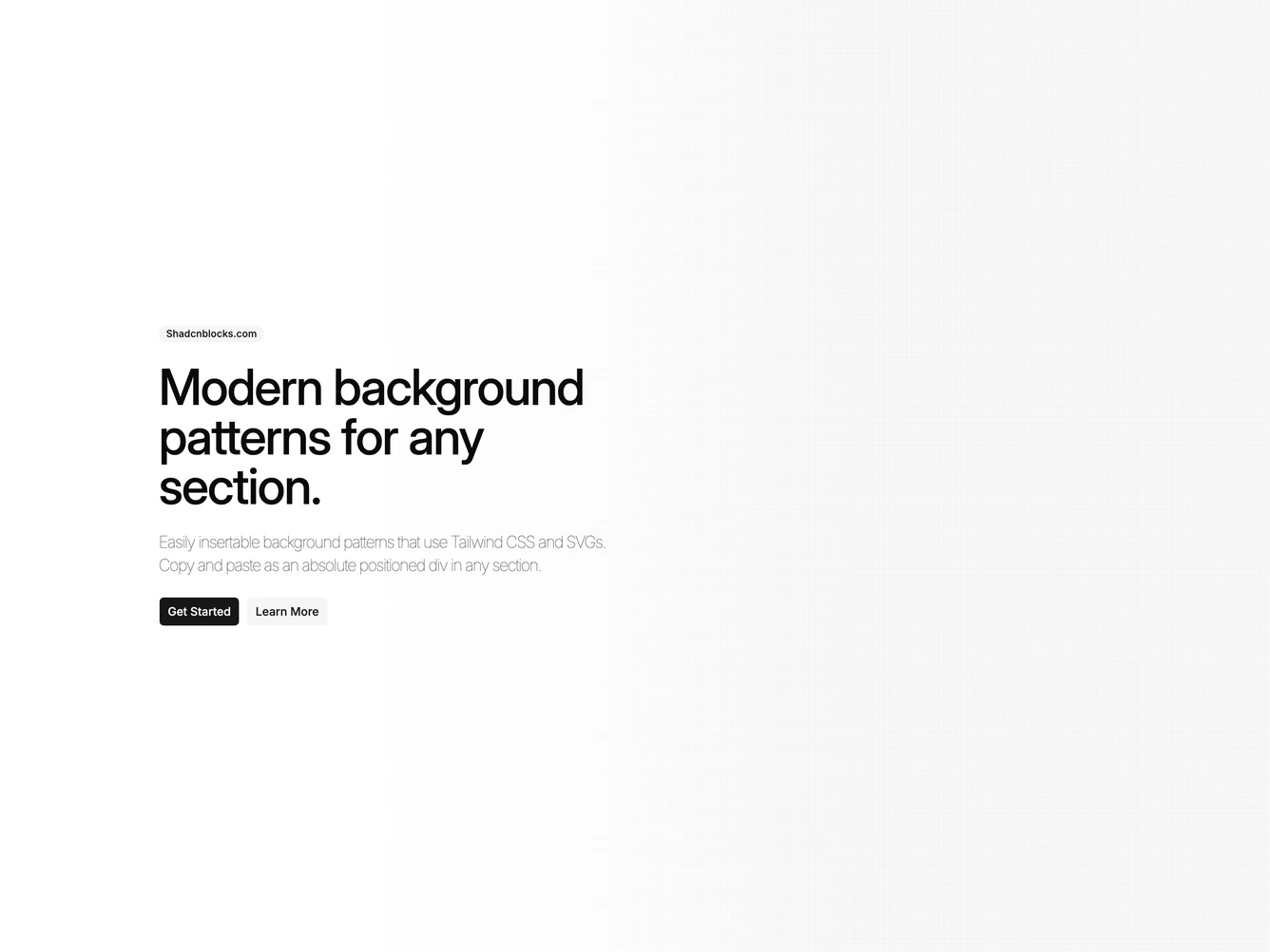 Shadcn Background Pattern 134 block