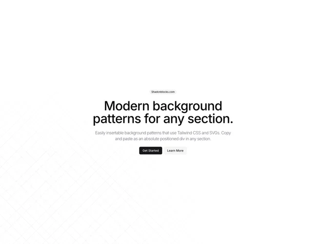 Shadcn Background Pattern 16 - Lower-left diagonal cross-grid background pattern