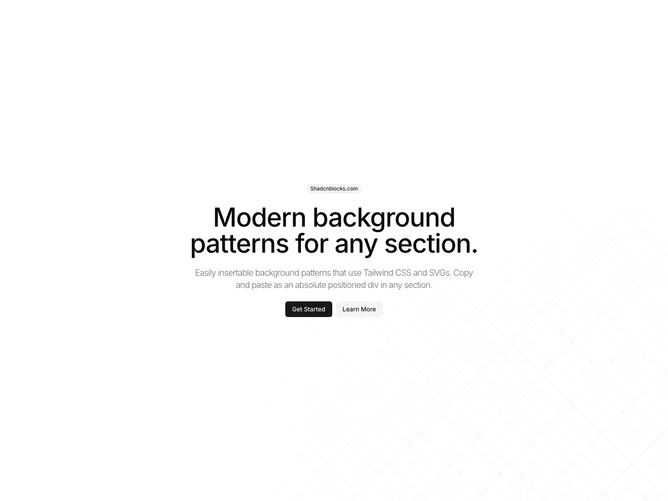 Shadcn Background Pattern 17 - Lower-right diagonal cross-grid background pattern