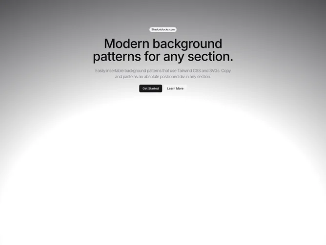Shadcn Background Pattern 2 - Bottom radial gradient section background pattern