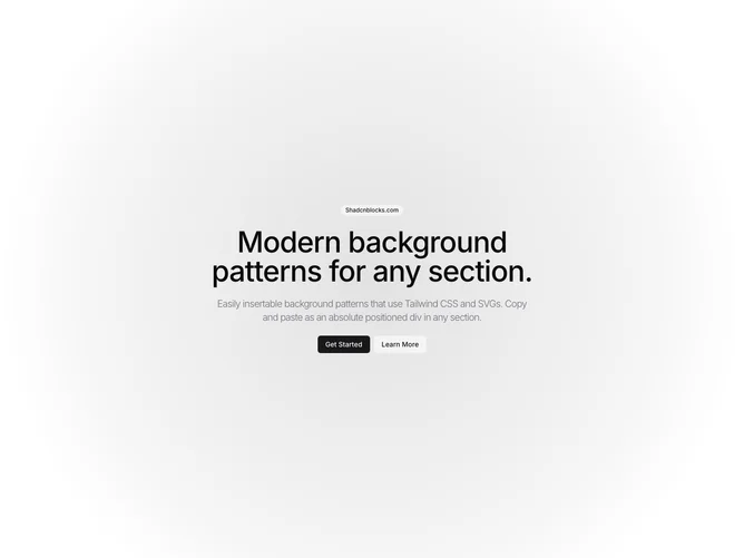 Shadcn Background Pattern 28 - Center spotlight radial background