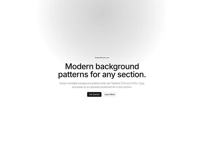 Shadcn Background Pattern 29 - Top radial glow background
