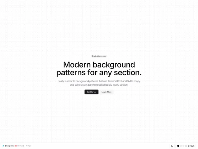 Shadcn Background Pattern 39 - Grid and dot section background