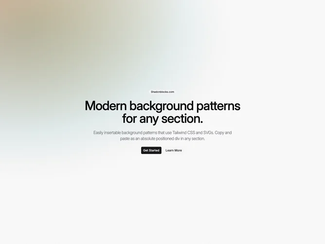 Shadcn Background Pattern 96 - Corner Gradient Stack With SVG Noise