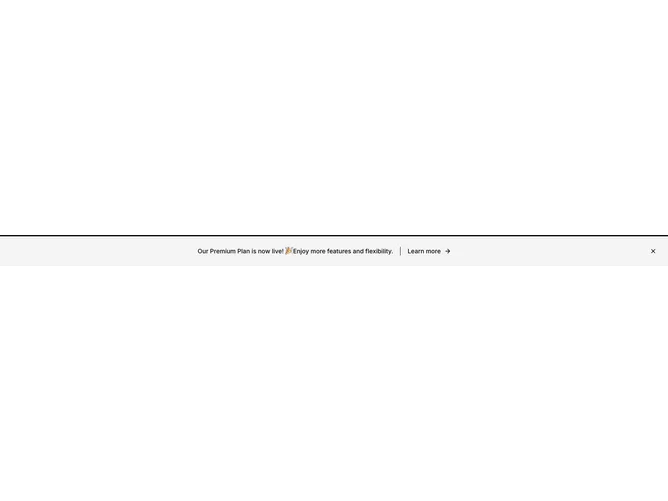 Shadcn Banner 7 - Full-width banner with separator link