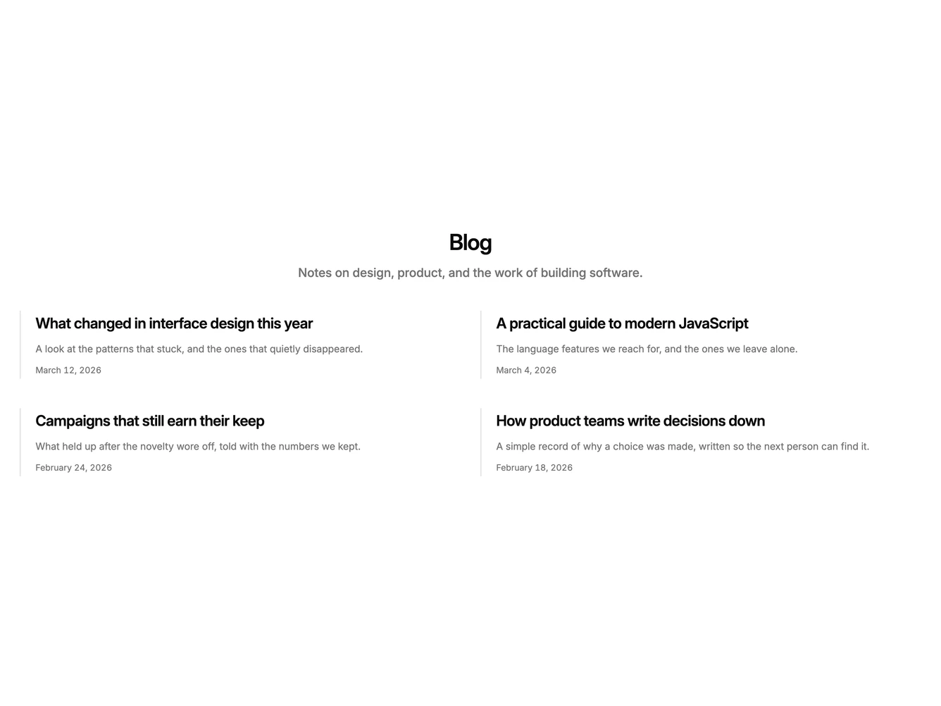Shadcn Blog 64 block