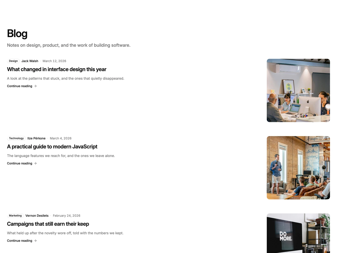 Shadcn Blog 75 block