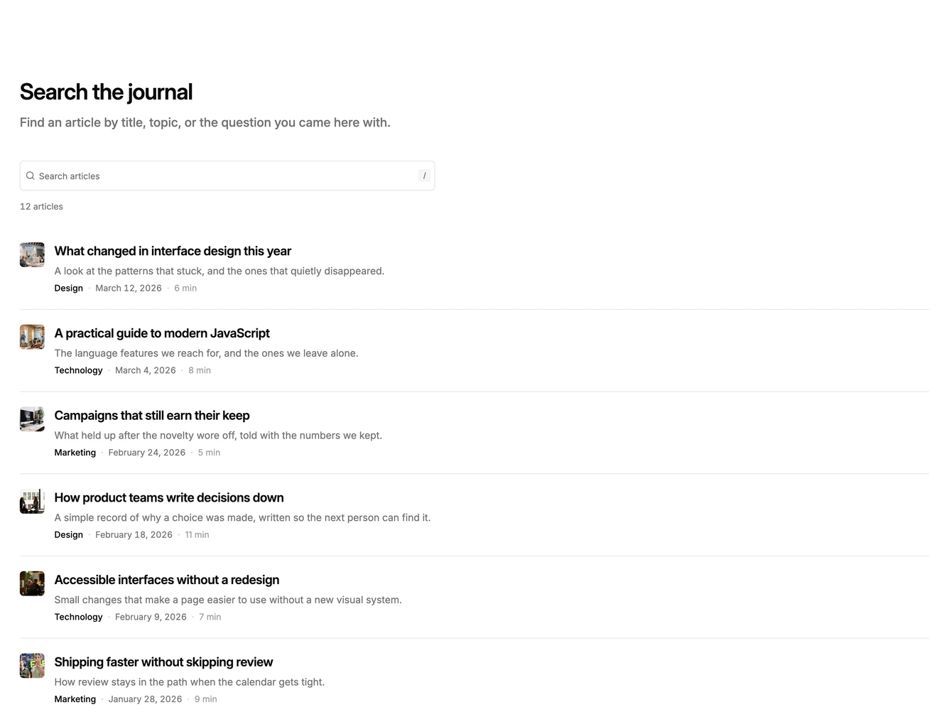 Shadcn Blog 95 - Blog search with instant results