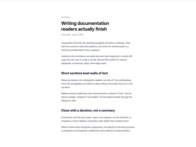 Shadcn Blogpost 10 block