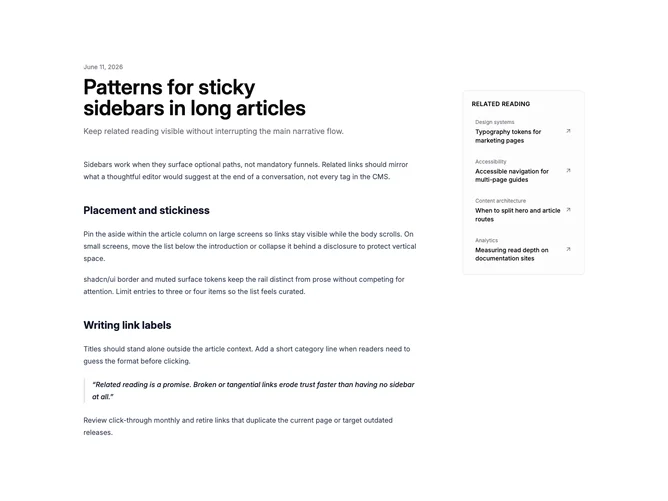 Shadcn Blogpost 13 block