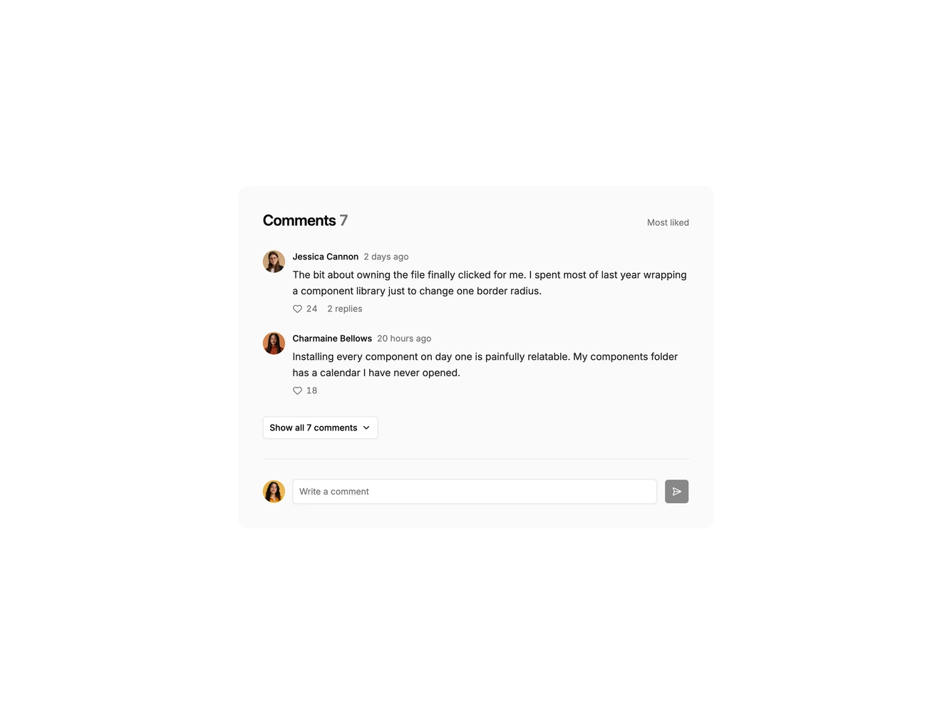 Shadcn Blogpost 19 - Collapsed comments preview