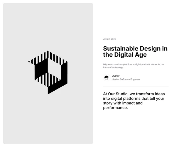 Shadcn Blogpost 7 - Blog post layout with animated header