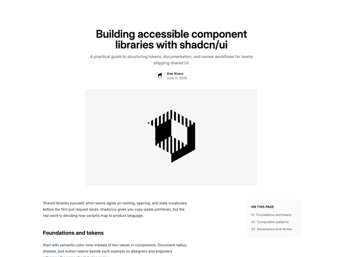 Shadcn Blogpost 8 block