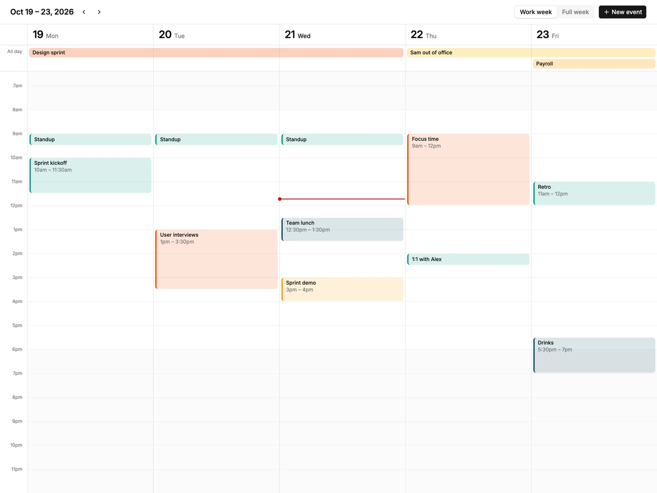 Shadcn Calendar 13 block