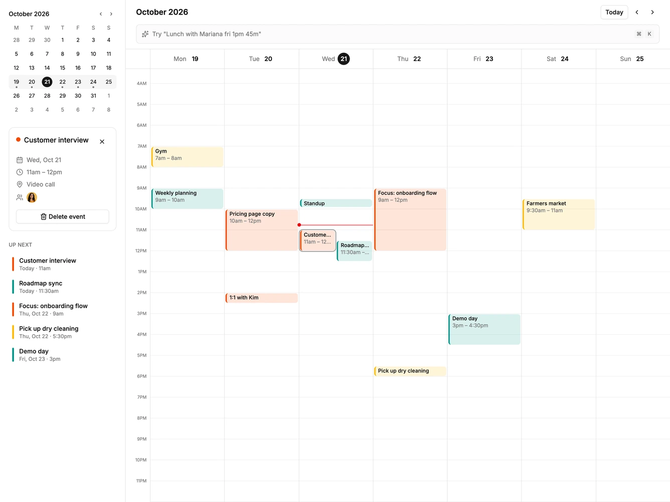 Shadcn Calendar 19 block