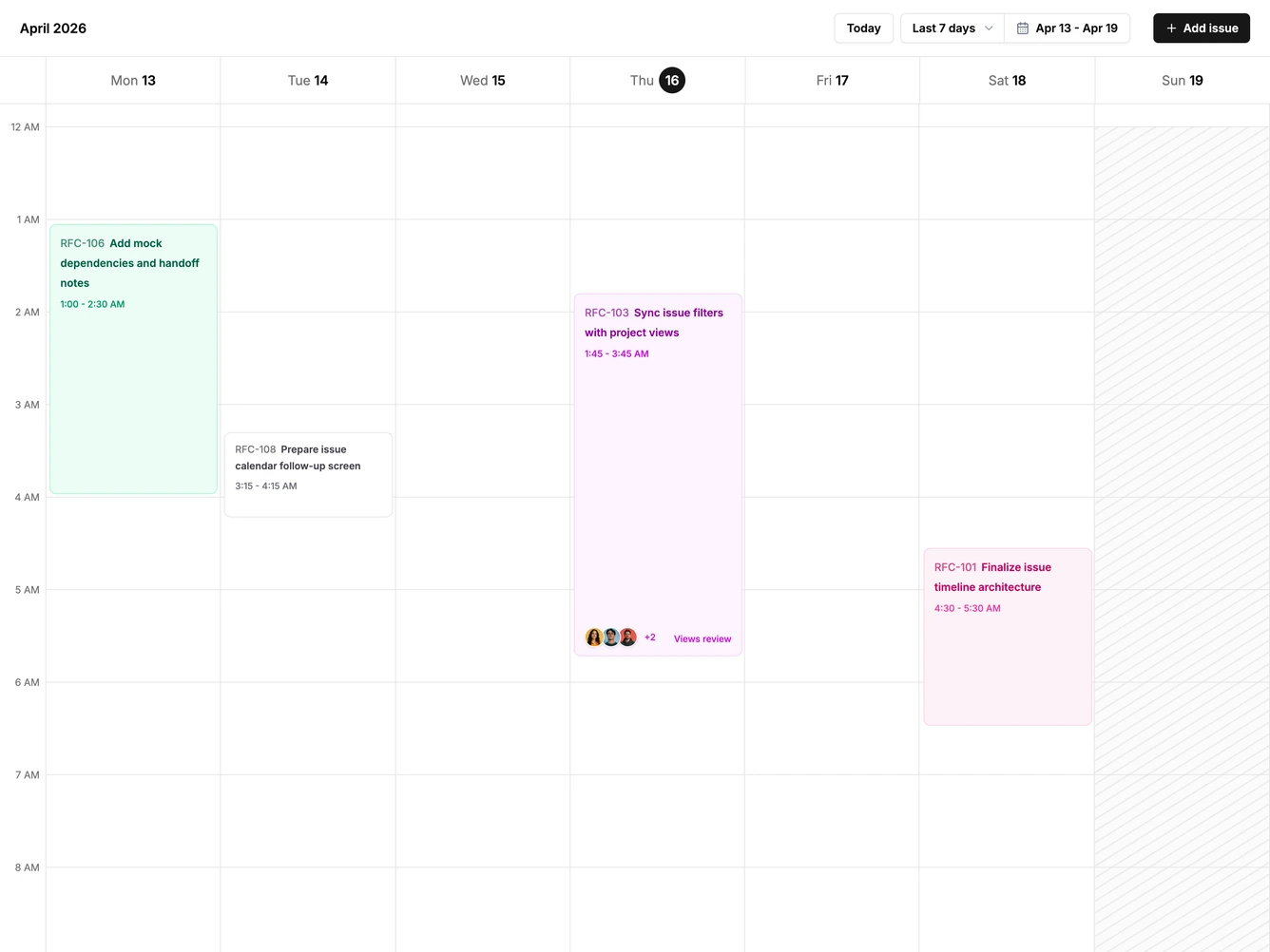 Shadcn Calendar 2 block