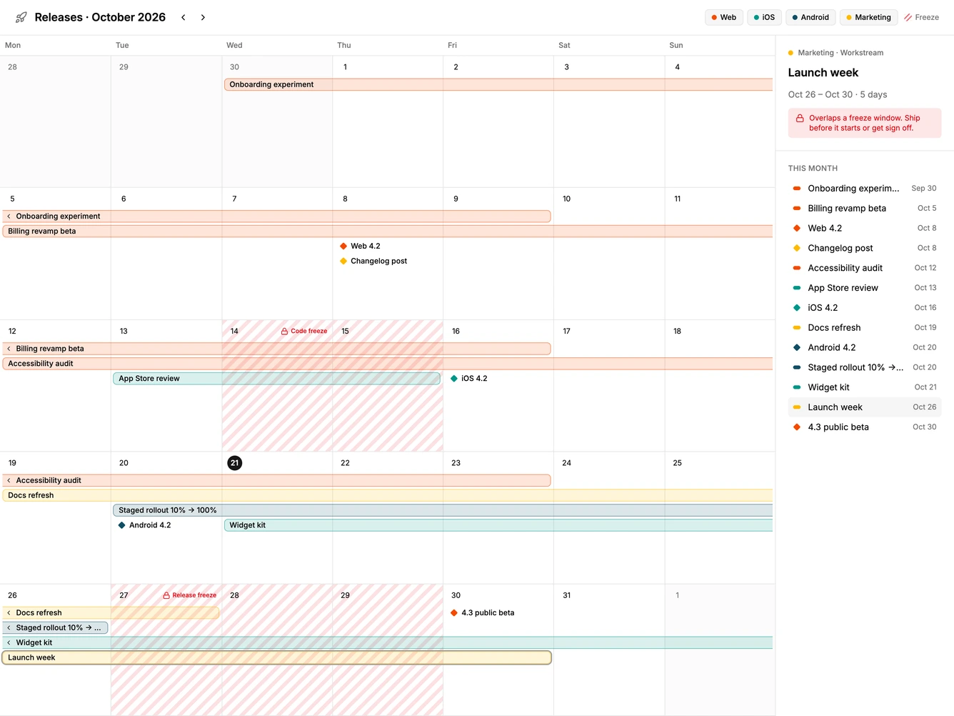 Shadcn Calendar 22 block