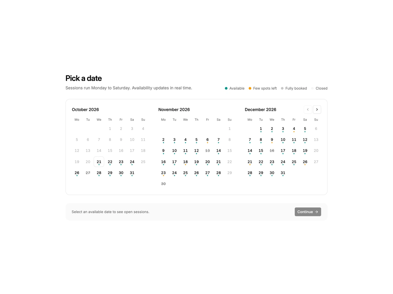 Shadcn Calendar 9 block