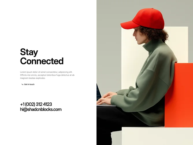 Shadcn Contact 19 block