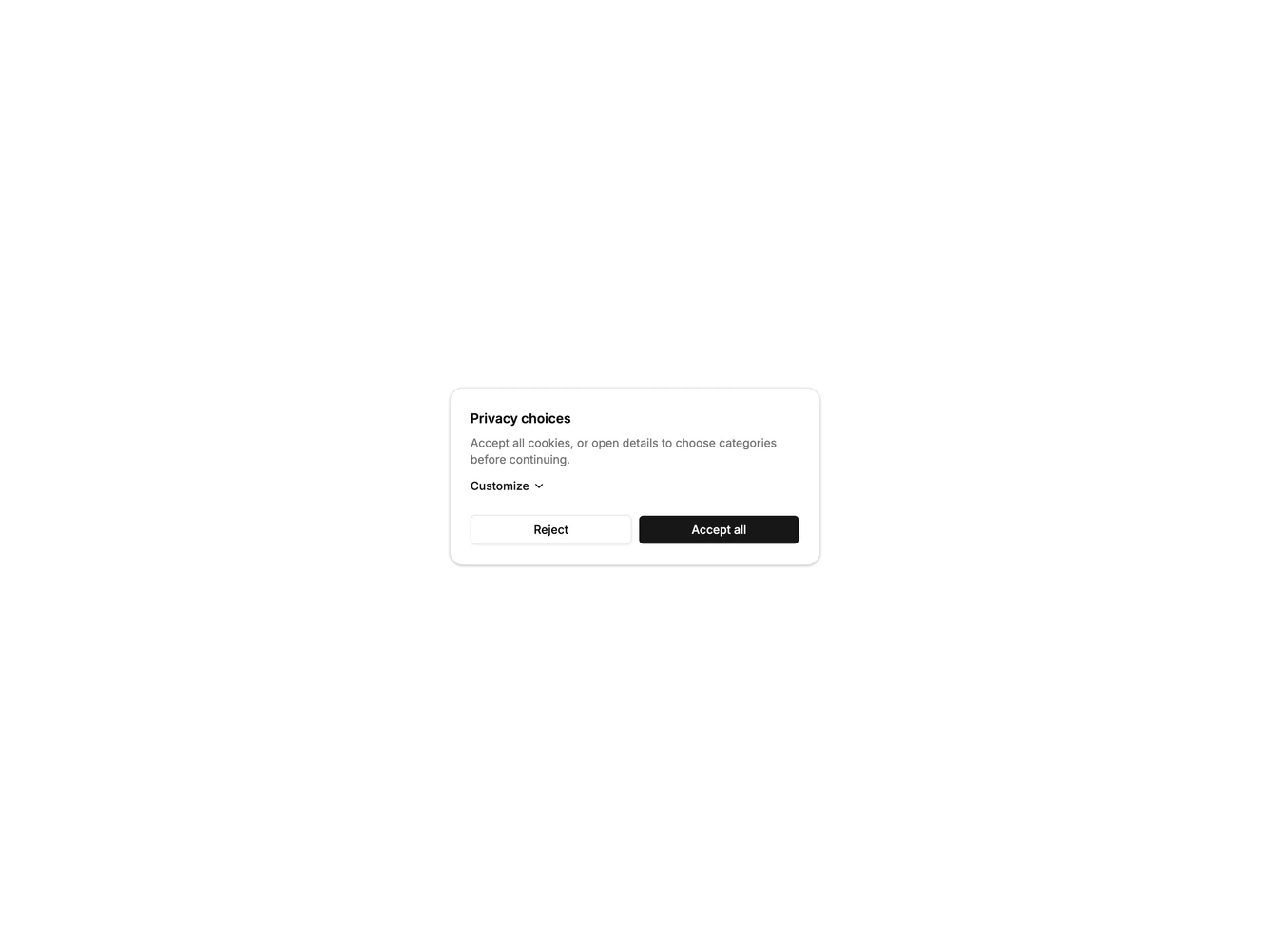 Shadcn Cookie Banner 18 - Medium cookie dialog with details