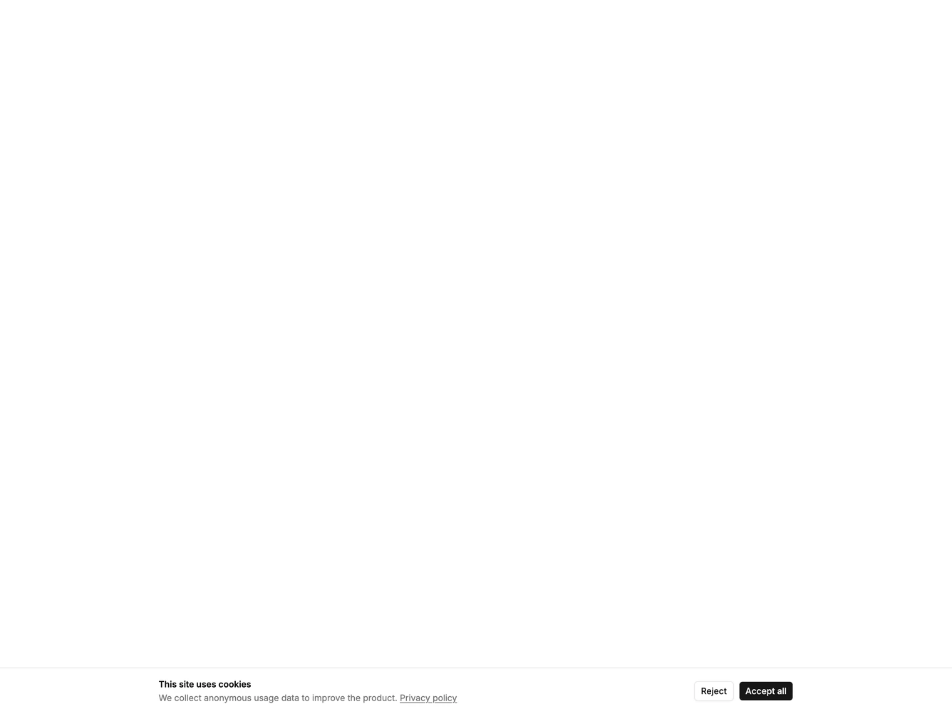 Shadcn Cookie Banner 2 - Bottom cookie bar with privacy link