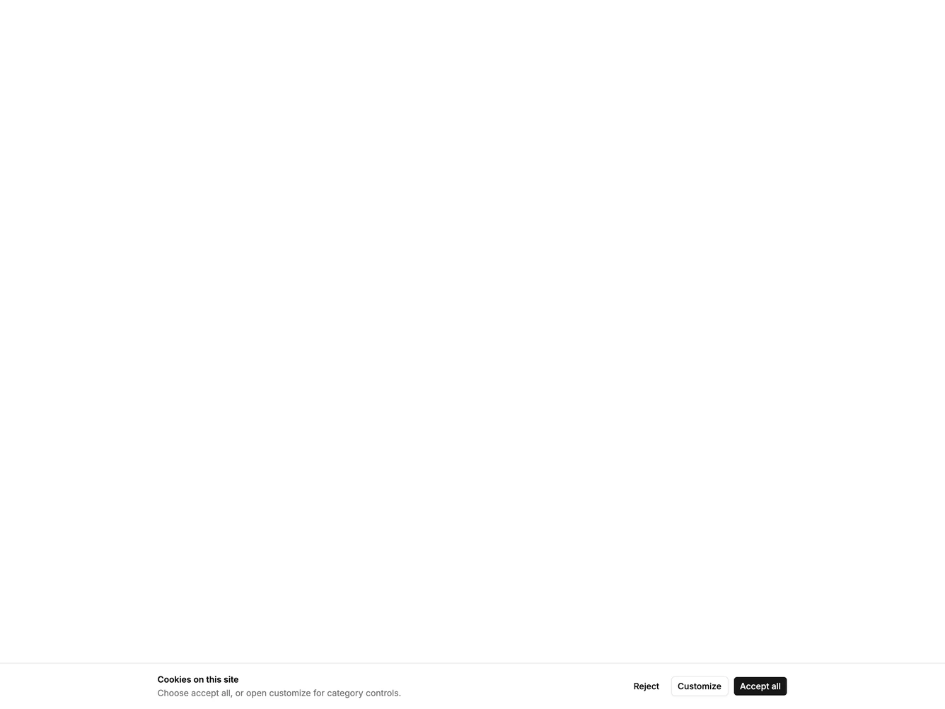 Shadcn Cookie Banner 9 - Bottom bar that opens a customize dialog