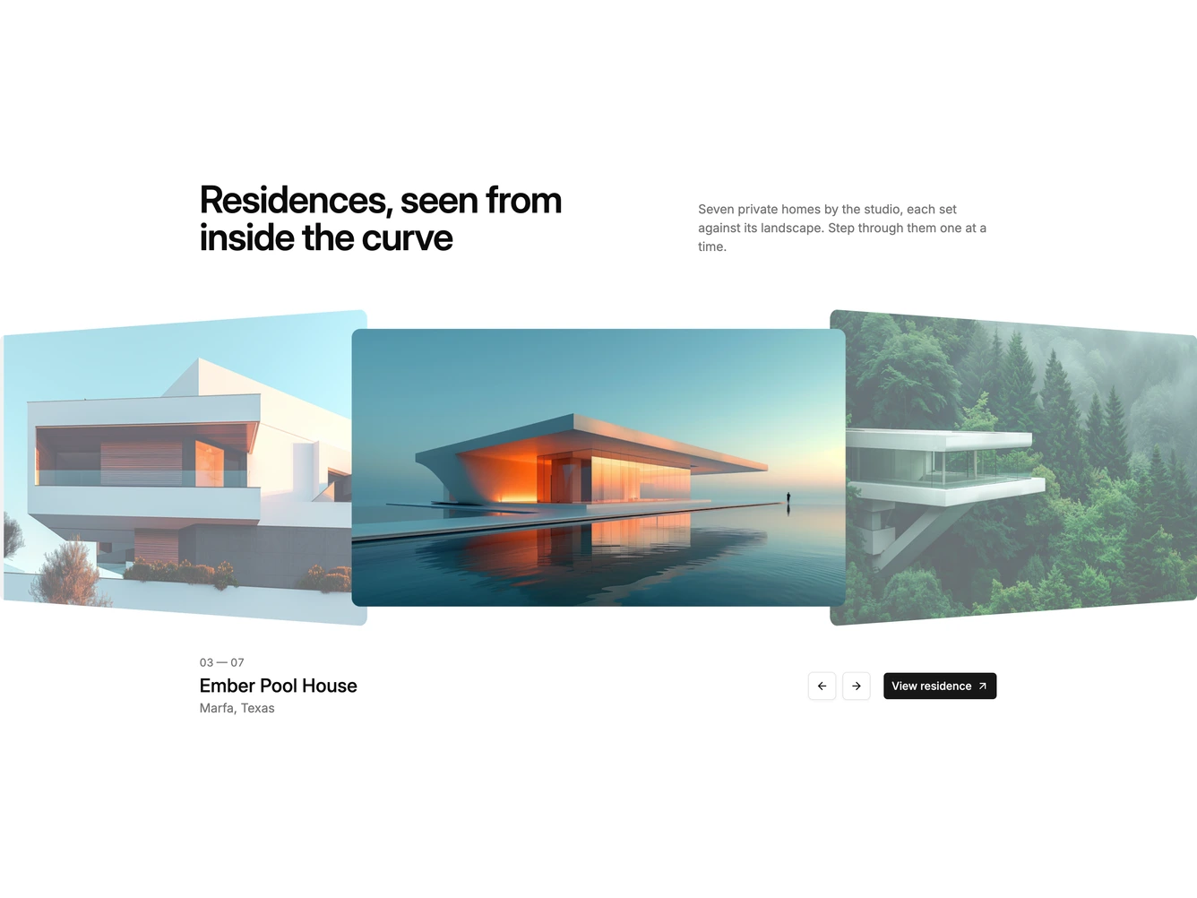 Shadcn Coverflow 21 - Concave Perspective Carousel