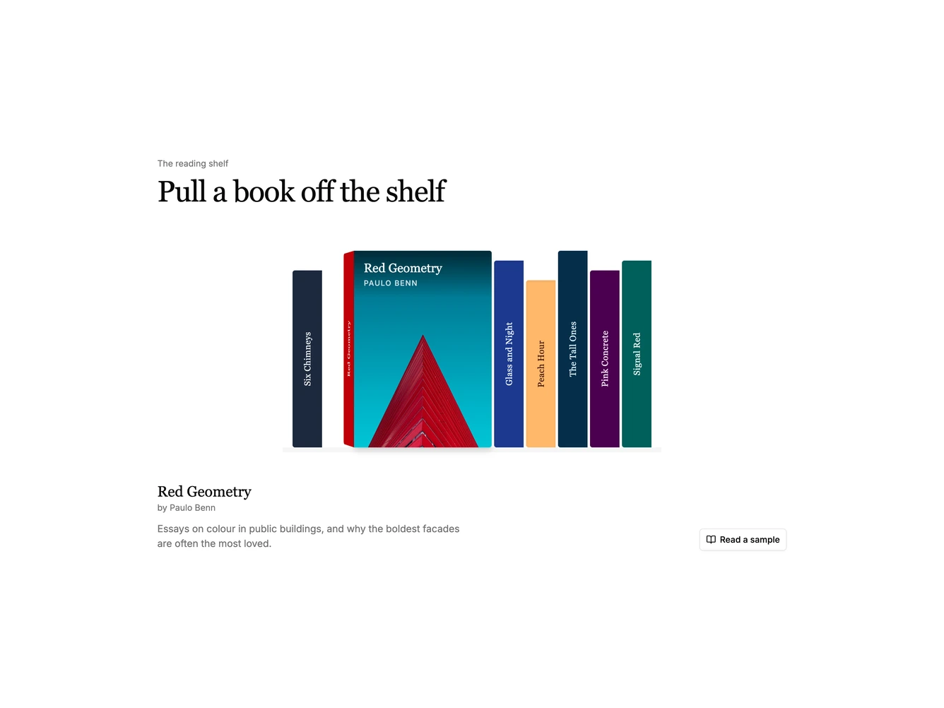 Shadcn Coverflow 8 - Bookshelf Spine Carousel