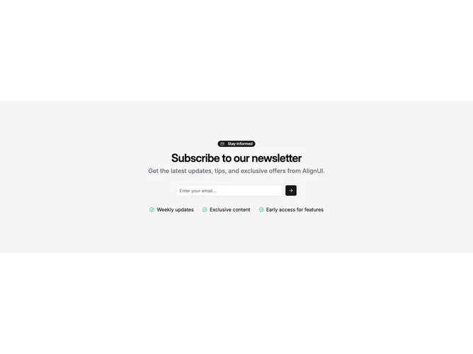 Shadcn CTA Newsletter Blocks