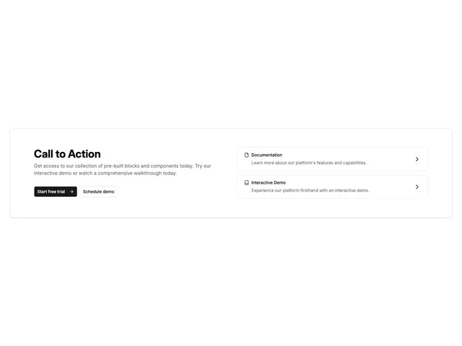 Shadcn Cta 3 - Call to action with link cards