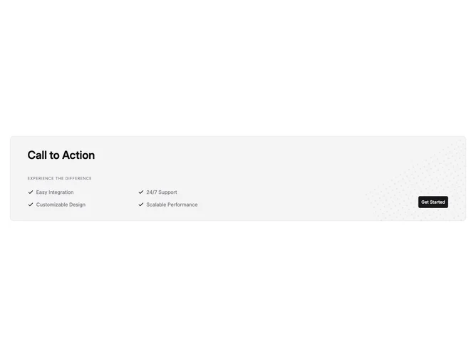 Shadcn Cta 7 - Features checklist call to action