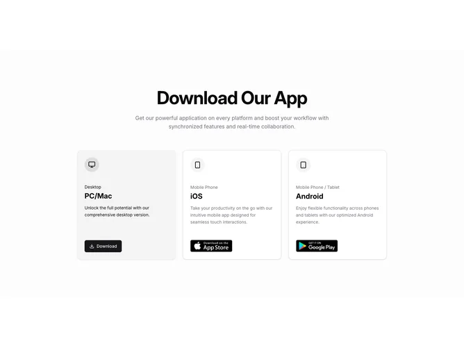 Shadcn Download 1 - App store download cards