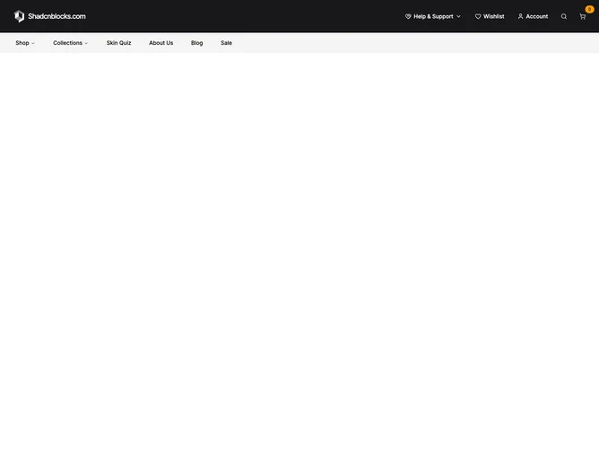 Shadcn Ecommerce Navbar 2 - Layered Dropdown Store Navbar