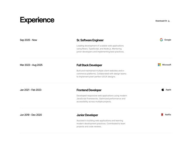 Shadcn Experience Blocks