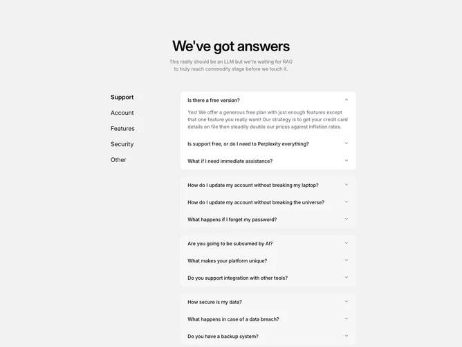 Shadcn Faq 12 - FAQ with category sidebar and scroll sync