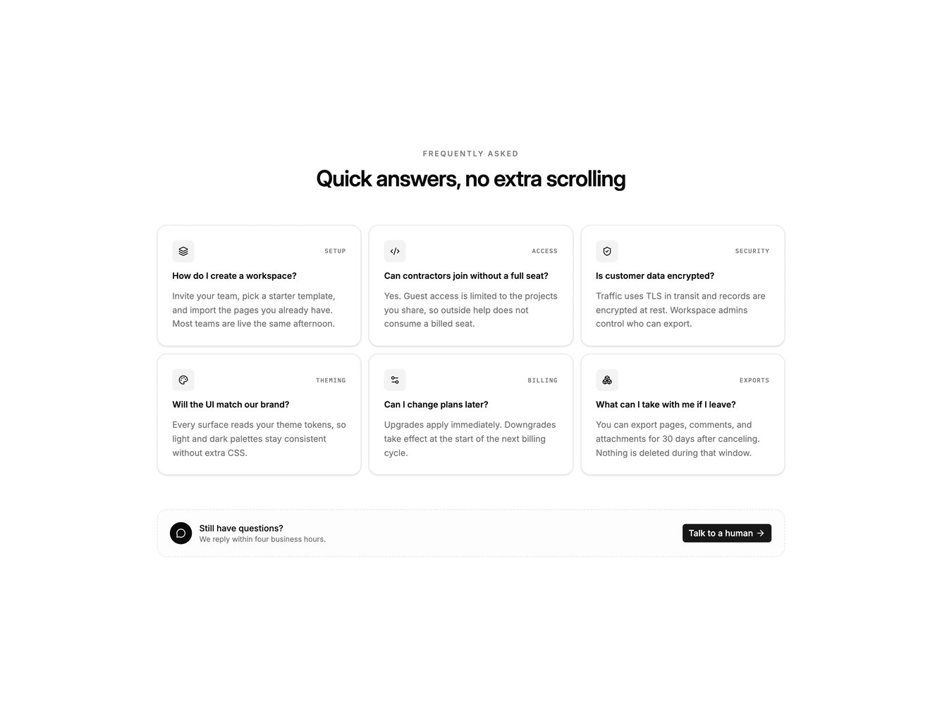 Shadcn Faq 21 block