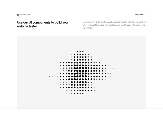 Shadcn Feature 24 - Compact promo row with headline split and banner image