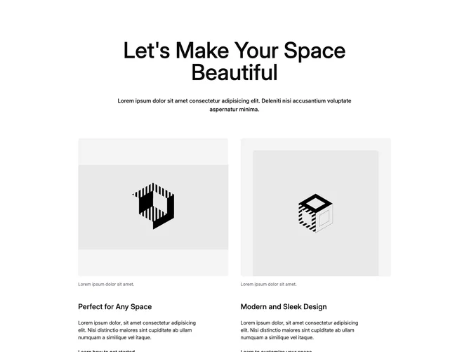 Shadcn Feature 31 - Centered introduction with alternating image and text pairs