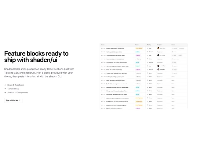 Shadcn Feature 372 - Checklist Feature With Right Pattern Media